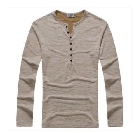 Men's Casual Henley Slim-Fit T-Shirt