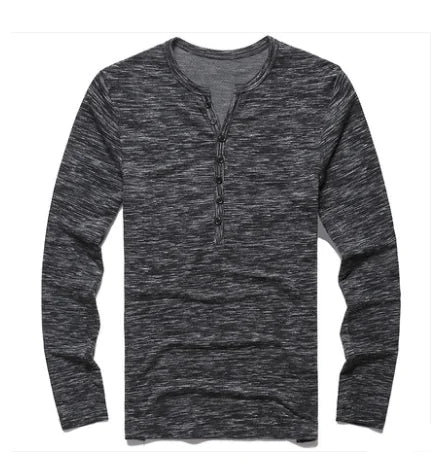 Men's Casual Henley Slim-Fit T-Shirt
