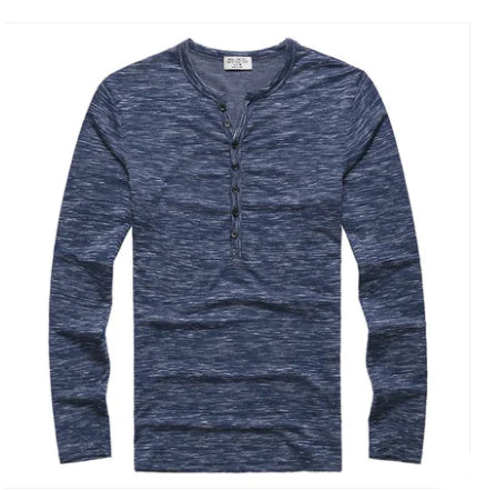 Men's Casual Henley Slim-Fit T-Shirt