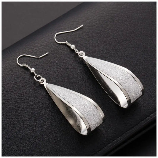 Matte Ear Studs and Water Drop Earrings